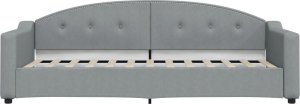 vidaXL vidaXL Sofa z materacem do spania, jasnoszara, 80x200 cm, tkanina 4