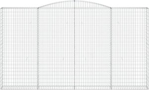 vidaXL vidaXL Kosze gabionowe, 9 szt, 400x30x220/240 cm, galwanizowane żelazo 4