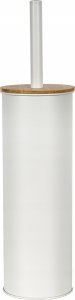 Sepio Szczotka do wc biała z drewnem łazienkowa wolnostojąca biała matowa tuba 3