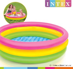 Intex Dmuchany basen dla dzieci Sunset, 3 obręcze, 114x25 cm 3