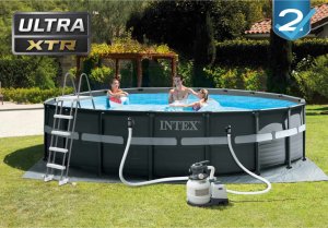 Intex Basen stelażowy Ultra XTR, 549x132 cm, pompa z filtrem piaskowym 8