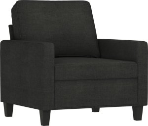 vidaXL vidaXL 4-częściowy komplet wypoczynkowy, obity tkaniną, czarna 3