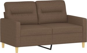 vidaXL vidaXL 4-częściowy komplet wypoczynkowy, obity tkaniną, brązowy 4