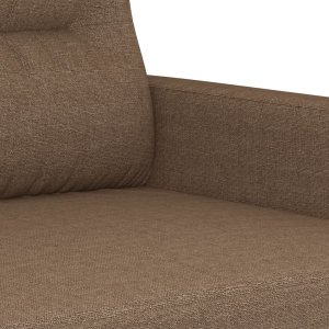 vidaXL vidaXL 4-częściowy komplet wypoczynkowy, obity tkaniną, brązowy 7