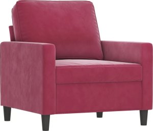 vidaXL vidaXL Fotel z podnóżkiem, winna czerwień, 60 cm, obity aksamit 4