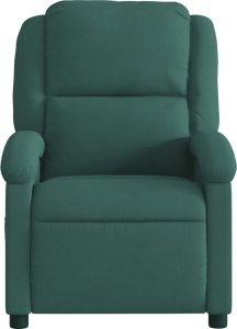 vidaXL vidaXL Elektryczny fotel rozkładany, ciemnozielony, obity aksamitem 9