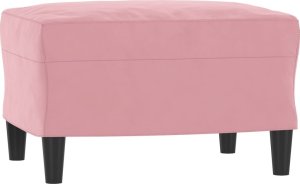 vidaXL vidaXL Fotel z podnóżkiem, różowy, 60 cm, obity aksamitem 5