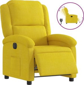 vidaXL vidaXL Elektryczny fotel rozkładany, żółty, obity aksamitem 2