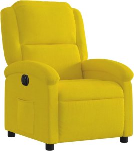 vidaXL vidaXL Elektryczny fotel rozkładany, żółty, obity aksamitem 4