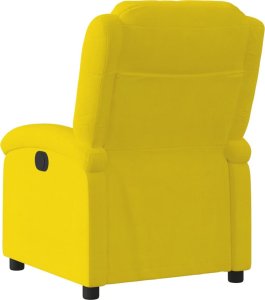 vidaXL vidaXL Elektryczny fotel rozkładany, żółty, obity aksamitem 5