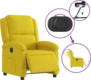 vidaXL vidaXL Elektryczny fotel rozkładany, żółty, obity aksamitem 6