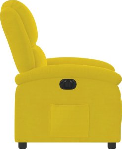 vidaXL vidaXL Elektryczny fotel rozkładany, żółty, obity aksamitem 10