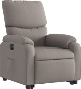 vidaXL vidaXL Podnoszony fotel rozkładany, elektryczny, kolor taupe, tkanina 4