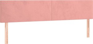 vidaXL vidaXL Łóżko kontynentalne z materacem, różowe, 120x190 cm, aksamit 7