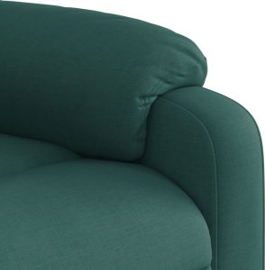 vidaXL vidaXL Rozkładany fotel masujący, elektryczny, ciemnozielony, tkanina 8