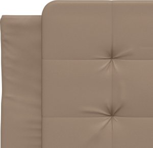 vidaXL vidaXL Rama łóżka z zagłówkiem, cappuccino, 100x200 cm, sztuczna skóra 10