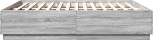 vidaXL vidaXL Rama łóżka, szary dąb sonoma, 180x200cm materiał drewnopochodny 5