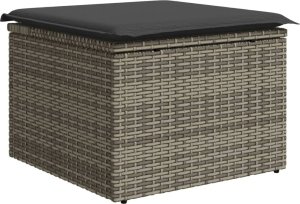 vidaXL vidaXL 10-cz. zestaw wypoczynkowy do ogrodu, z poduszkami, jasnoszary 4