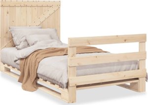 vidaXL vidaXL Rama łóżka z wezgłowiem, 100x200 cm, lite drewno sosnowe 2