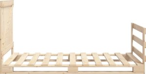 vidaXL vidaXL Rama łóżka z wezgłowiem, 100x200 cm, lite drewno sosnowe 8