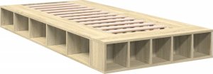 vidaXL vidaXL Rama łóżka, dąb sonoma, 90x200 cm, materiał drewnopochodny 3