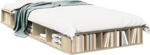 vidaXL vidaXL Rama łóżka, dąb sonoma, 75x190 cm, materiał drewnopochodny 2
