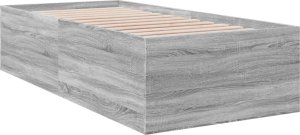 vidaXL vidaXL Rama łóżka, szary dąb sonoma, 100x200cm materiał drewnopochodny 3