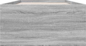 vidaXL vidaXL Rama łóżka, szary dąb sonoma, 100x200cm materiał drewnopochodny 4
