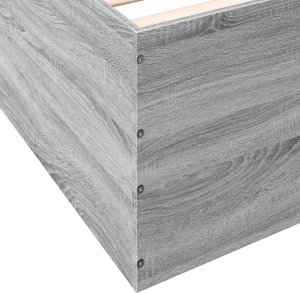 vidaXL vidaXL Rama łóżka, szary dąb sonoma, 100x200cm materiał drewnopochodny 8