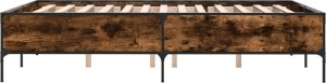 vidaXL vidaXL Rama łóżka, przydymiony dąb, 160x200cm, materiał drewnopochodny 5