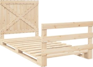 vidaXL vidaXL Rama łóżka z wezgłowiem, 100x200 cm, lite drewno sosnowe 3
