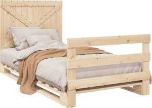 vidaXL vidaXL Rama łóżka z wezgłowiem, 100x200 cm, lite drewno sosnowe 4