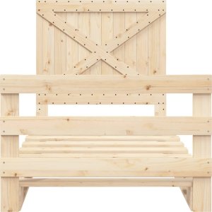 vidaXL vidaXL Rama łóżka z wezgłowiem, 100x200 cm, lite drewno sosnowe 5
