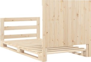 vidaXL vidaXL Rama łóżka z wezgłowiem, 100x200 cm, lite drewno sosnowe 9