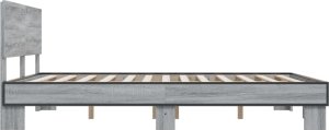 vidaXL vidaXL Rama łóżka, szary dąb sonoma, 150x200cm materiał drewnopochodny 5