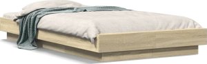 vidaXL vidaXL Rama łóżka, dąb sonoma, 75x190 cm, materiał drewnopochodny 2