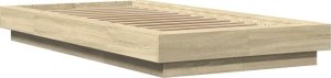 vidaXL vidaXL Rama łóżka, dąb sonoma, 75x190 cm, materiał drewnopochodny 3