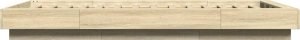 vidaXL vidaXL Rama łóżka, dąb sonoma, 75x190 cm, materiał drewnopochodny 5