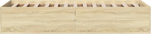 vidaXL vidaXL Rama łóżka, dąb sonoma, 90x190 cm, materiał drewnopochodny 5