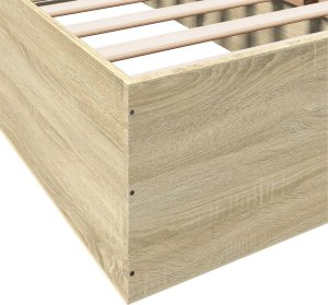 vidaXL vidaXL Rama łóżka, dąb sonoma, 90x190 cm, materiał drewnopochodny 7