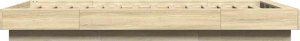 vidaXL vidaXL Rama łóżka, dąb sonoma, 90x190 cm, materiał drewnopochodny 5