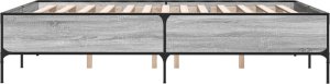 vidaXL vidaXL Rama łóżka, szary dąb sonoma, 140x190cm materiał drewnopochodny 5