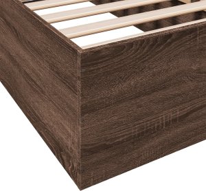 vidaXL vidaXL Rama łóżka, brązowy dąb, 90x190 cm, materiał drewnopochodny 8