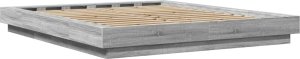 vidaXL vidaXL Rama łóżka, szary dąb sonoma, 160x200cm materiał drewnopochodny 6