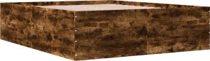 vidaXL vidaXL Rama łóżka, przydymiony dąb, 150x200cm, materiał drewnopochodny 6