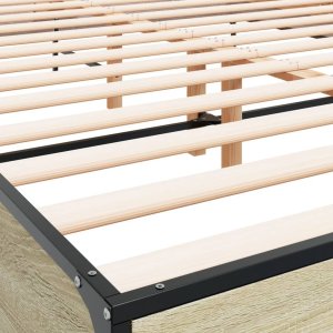 vidaXL vidaXL Rama łóżka, dąb sonoma, 160x200 cm, materiał drewnopochodny 7