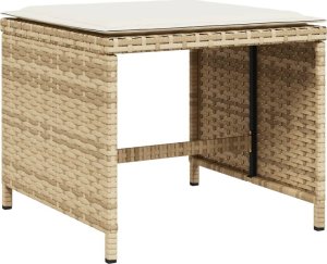 vidaXL vidaXL 15-cz. zestaw mebli ogrodowych z poduszkami, beżowy, rattan PE 4