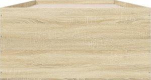 vidaXL vidaXL Rama łóżka, dąb sonoma, 90x190 cm, materiał drewnopochodny 4