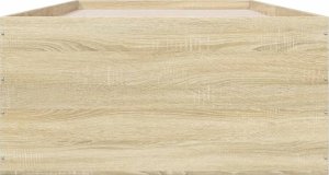 vidaXL vidaXL Rama łóżka, dąb sonoma, 75x190 cm, materiał drewnopochodny 4
