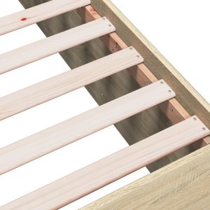 vidaXL vidaXL Rama łóżka, dąb sonoma, 75x190 cm, materiał drewnopochodny 7